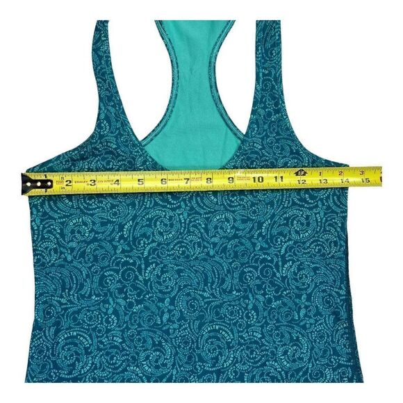 Lululemon Tank Top Women's Size 6 Curly Says Pattern Blue Tank Top - Picture 10 of 11